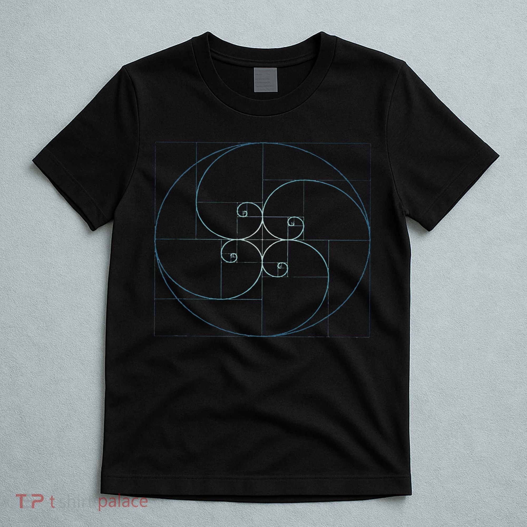 Fibonacci Spiral Golden Ratio Geometry Architecture T-Shirt