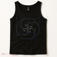 Fibonacci Spiral Golden Ratio Geometry Architecture Tank Top thumb 2