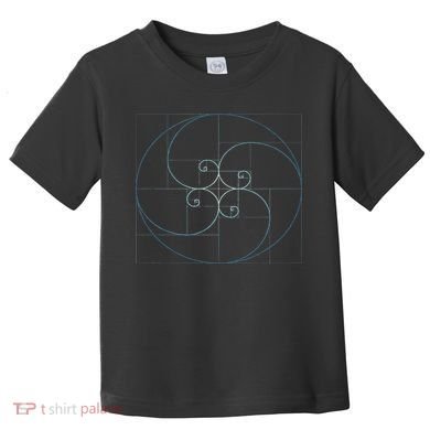 Fibonacci Spiral Golden Ratio Geometry Architecture Toddler T-Shirt