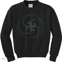 Fibonacci Spiral Golden Ratio Geometry Architecture Kids Sweatshirt thumb 0