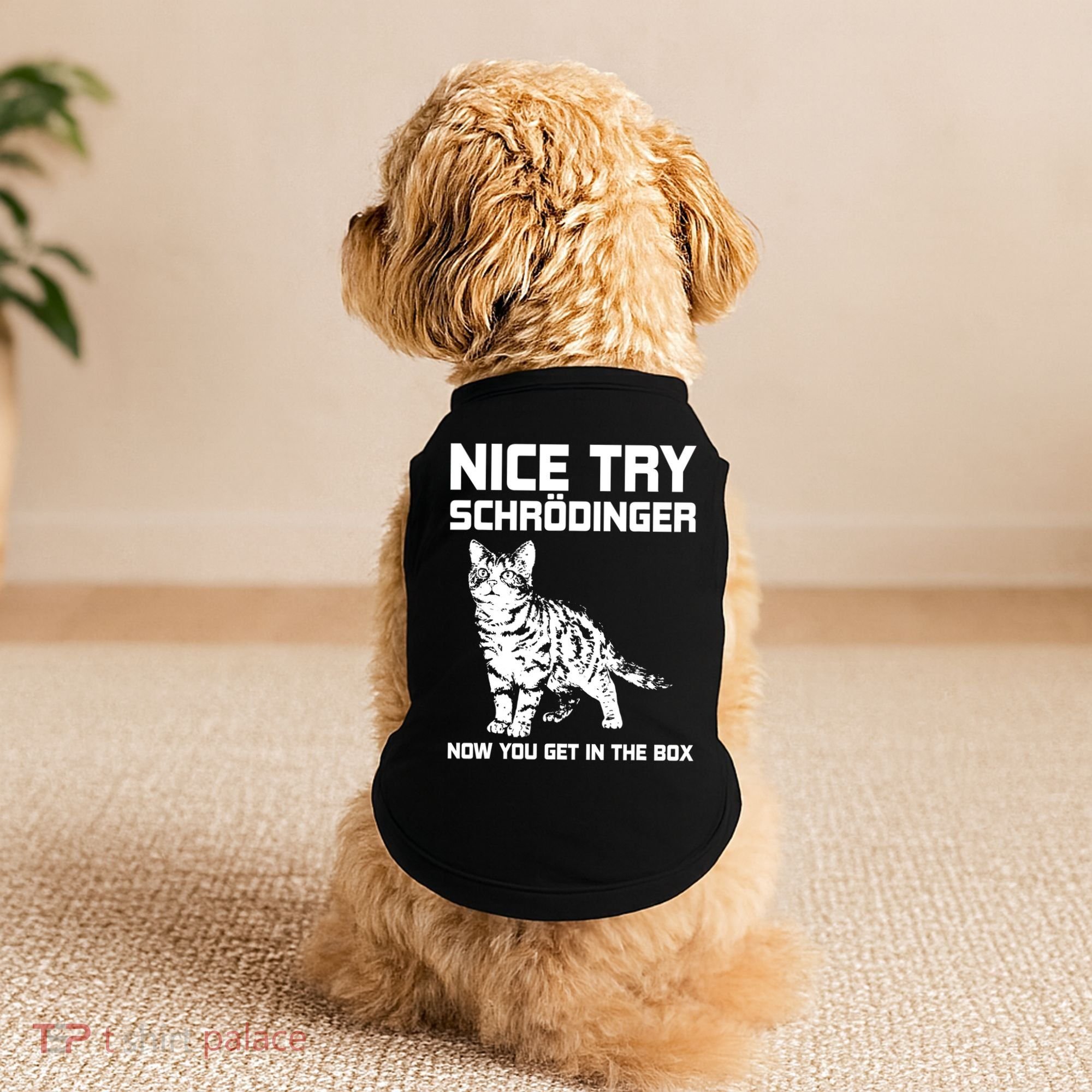 Funny Science Gift Schrödingers Cat Quote Physics Great Gift Doggie Tank