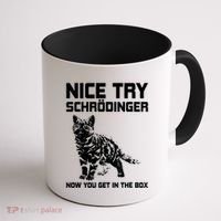 Funny Science Gift Schrödingers Cat Quote Physics Great Gift Coffee Mug thumb 1