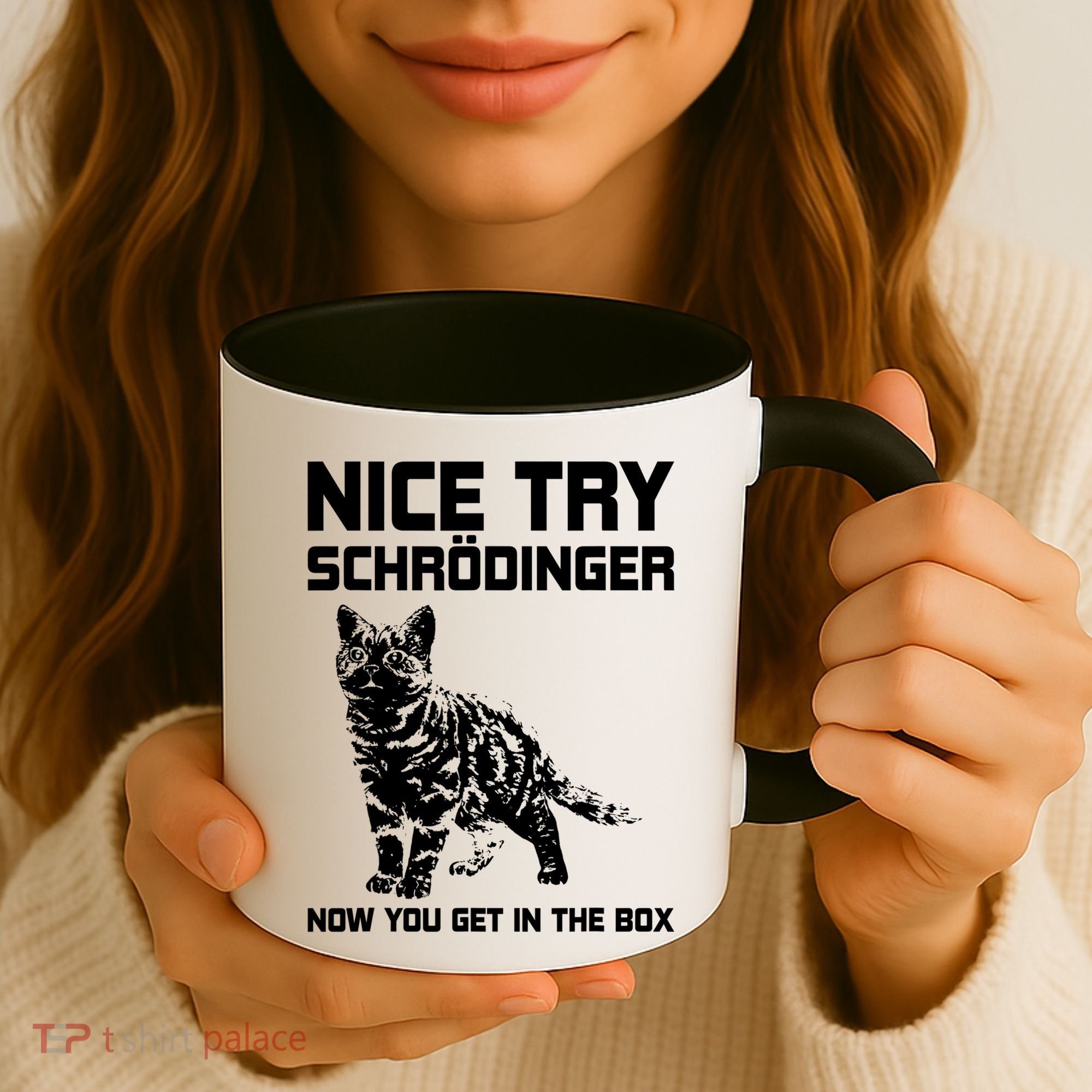 Funny Science Gift Schrödingers Cat Quote Physics Great Gift Coffee Mug