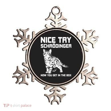 Funny Science Gift Schrödingers Cat Quote Physics Great Gift Ornament