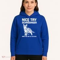 Funny Science Gift Schrödingers Cat Quote Physics Great Gift Hoodie thumb 5