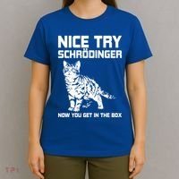 Funny Science Gift Schrödingers Cat Quote Physics Great Gift T-Shirt thumb 4