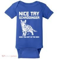 Funny Science Gift Schrödingers Cat Quote Physics Great Gift Baby Bodysuit thumb 0