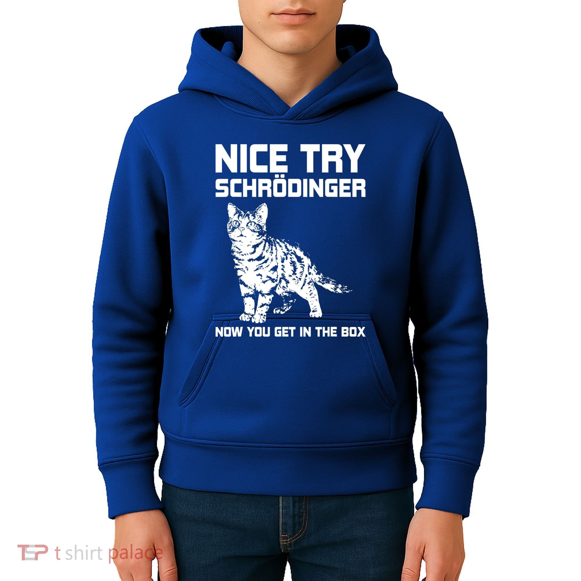 Funny Science Gift Schrödingers Cat Quote Physics Great Gift Kids Hoodie