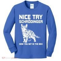 Funny Science Gift Schrödingers Cat Quote Physics Great Gift Kids Long Sleeve Shirt thumb 0