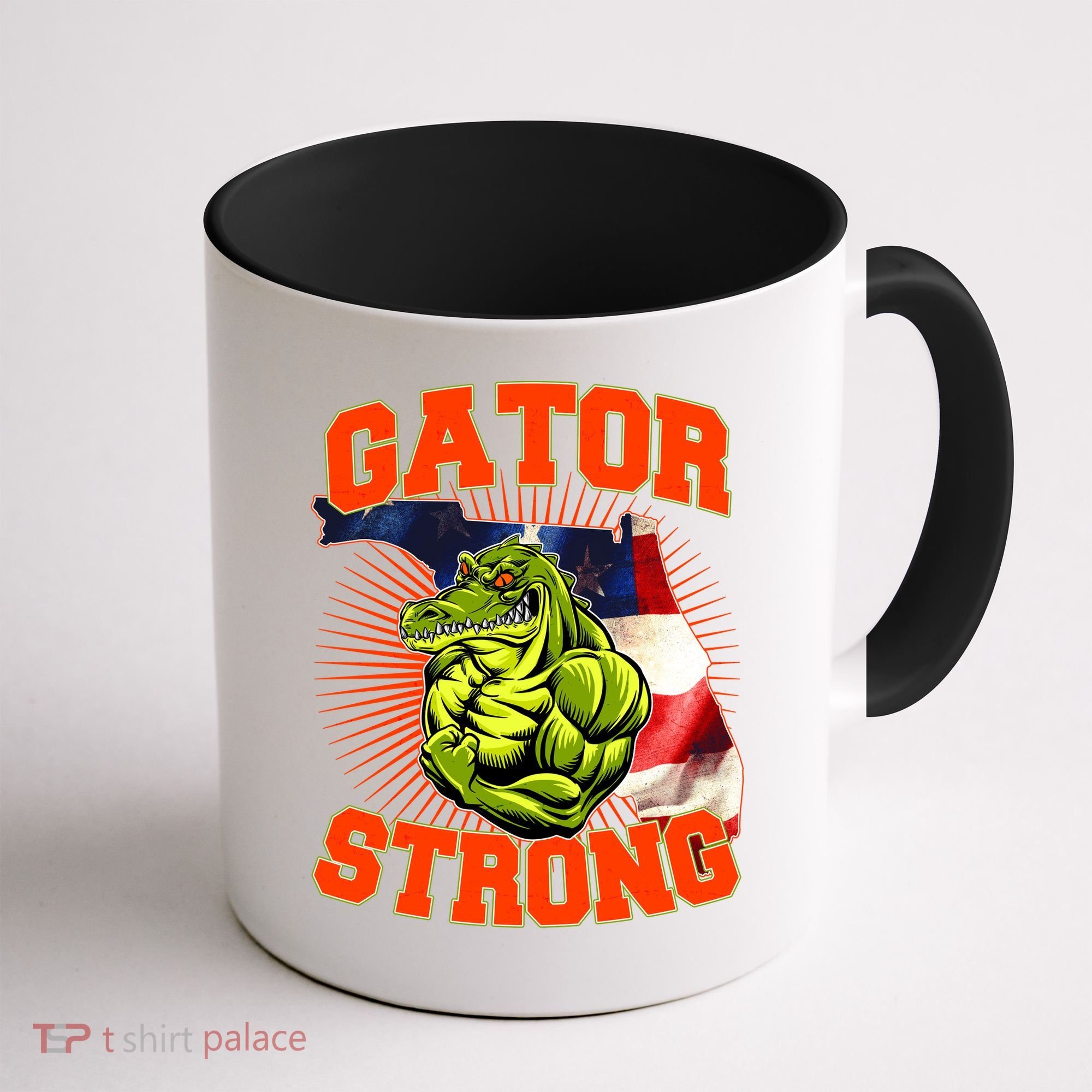 Florida State Gator Strong USA Flag Coffee Mug