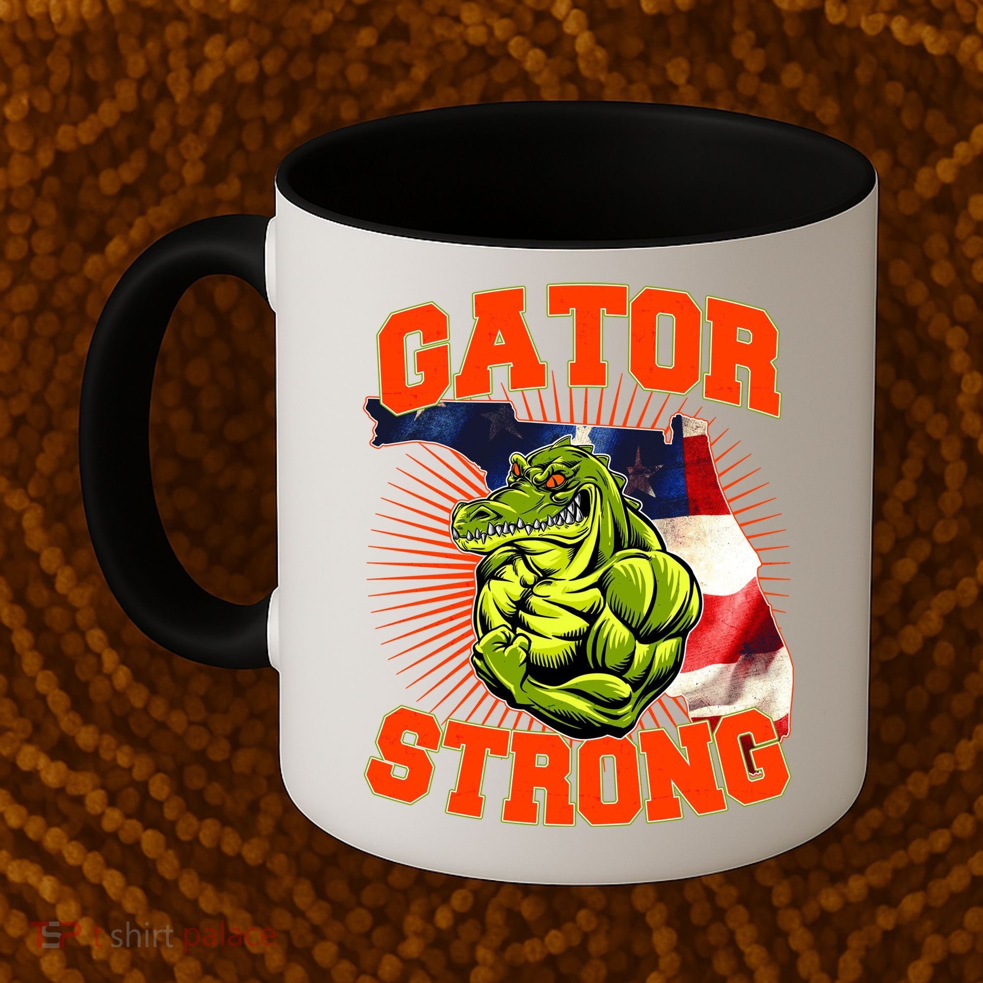 Florida State Gator Strong USA Flag Coffee Mug