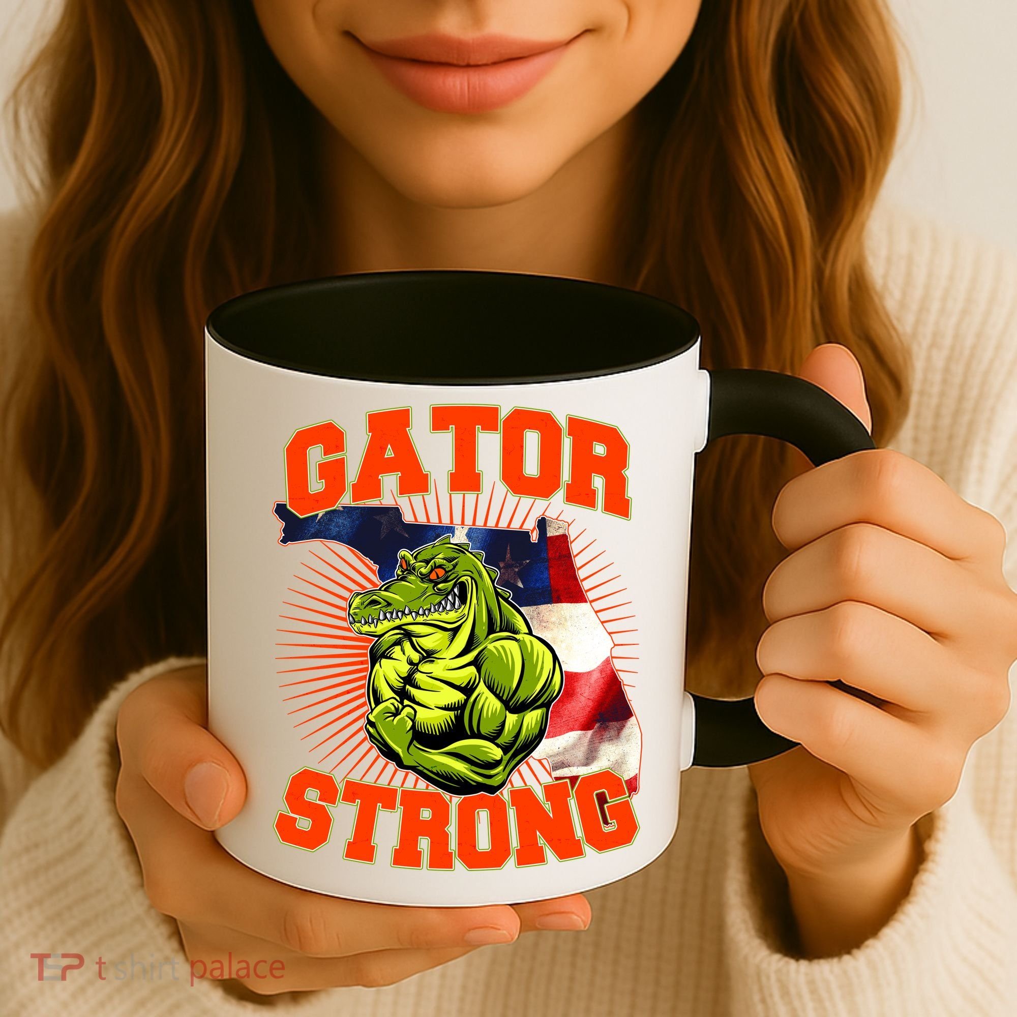 Florida State Gator Strong USA Flag Coffee Mug