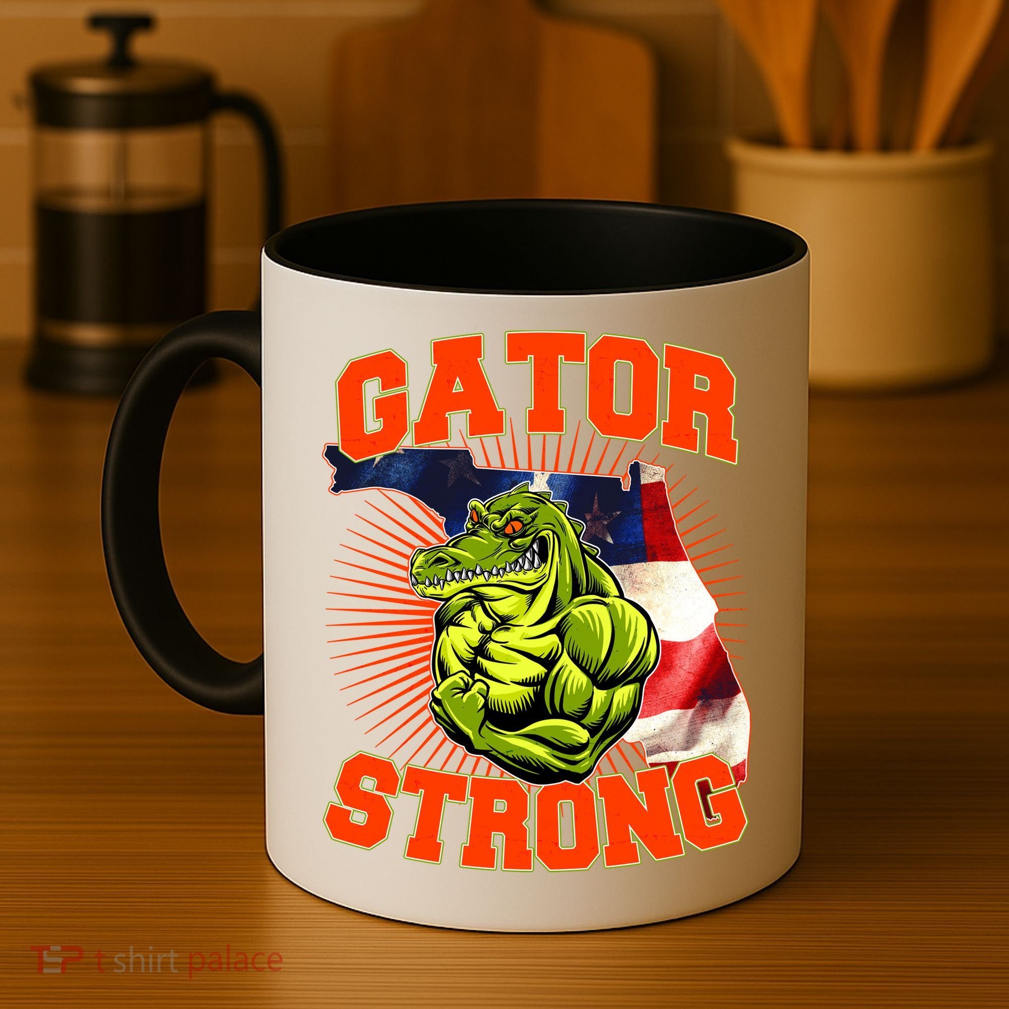 Florida State Gator Strong USA Flag Coffee Mug