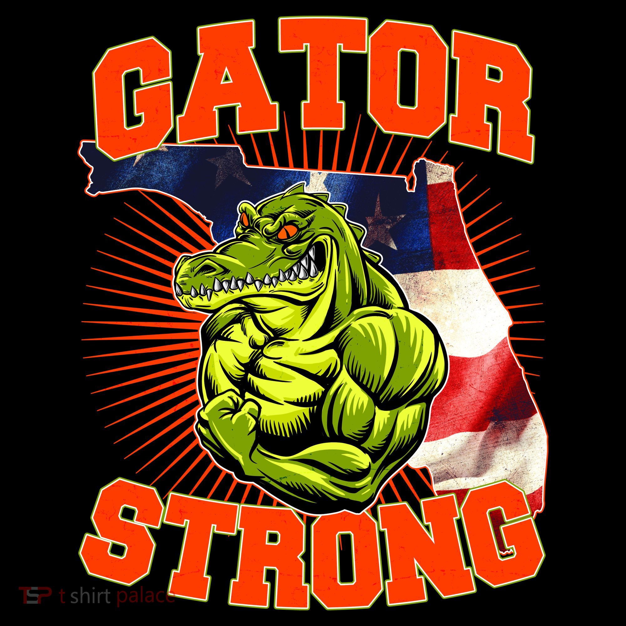 Florida State Gator Strong USA Flag Coffee Mug