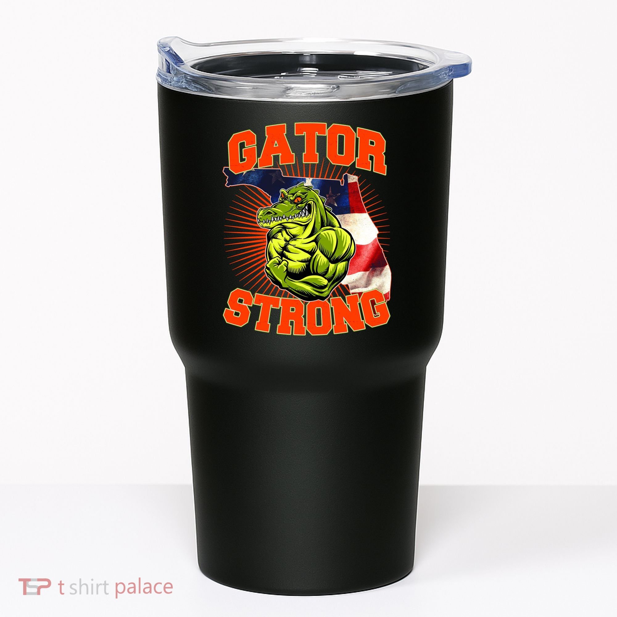 Florida State Gator Strong USA Flag Tumbler