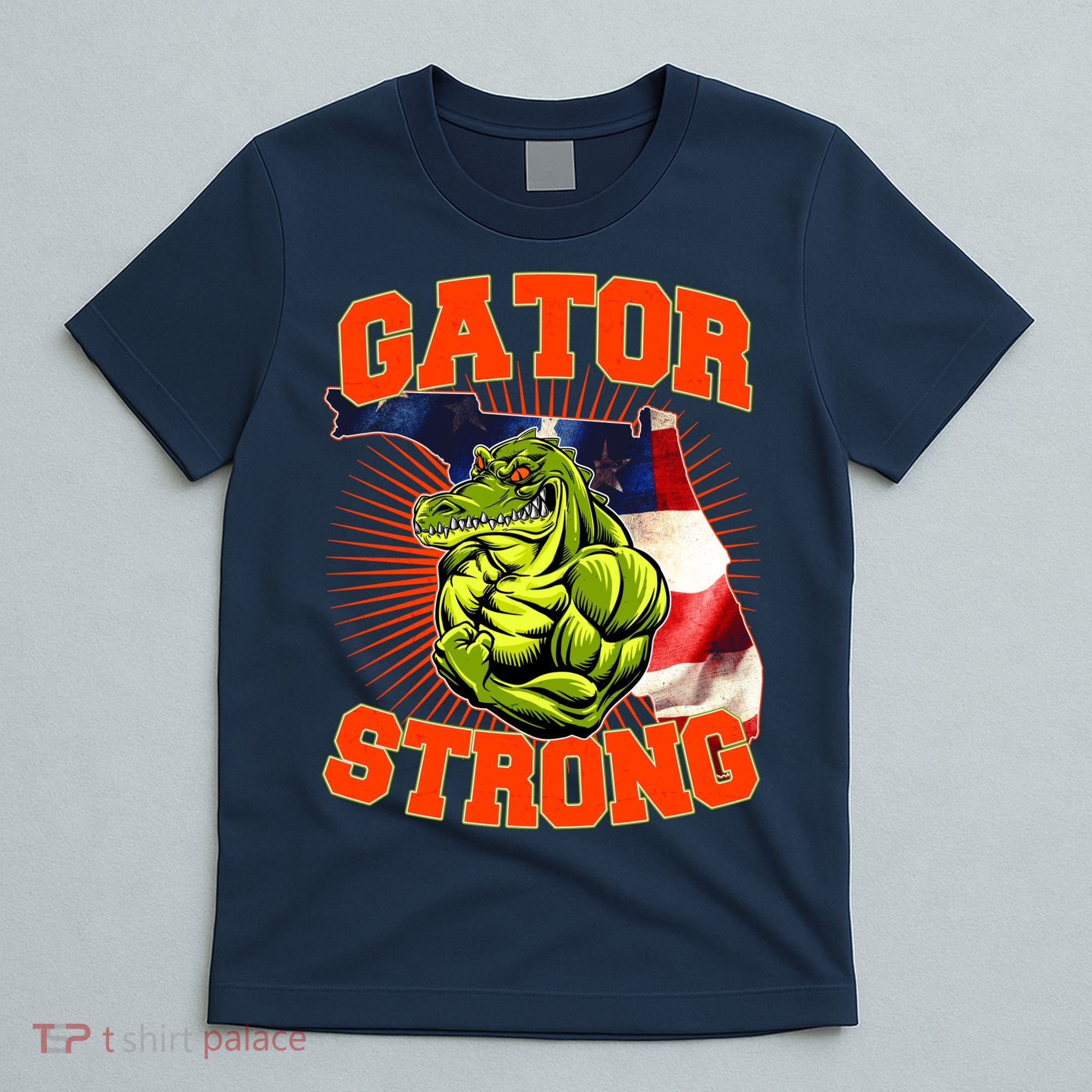 Florida State Gator Strong USA Flag T-Shirt