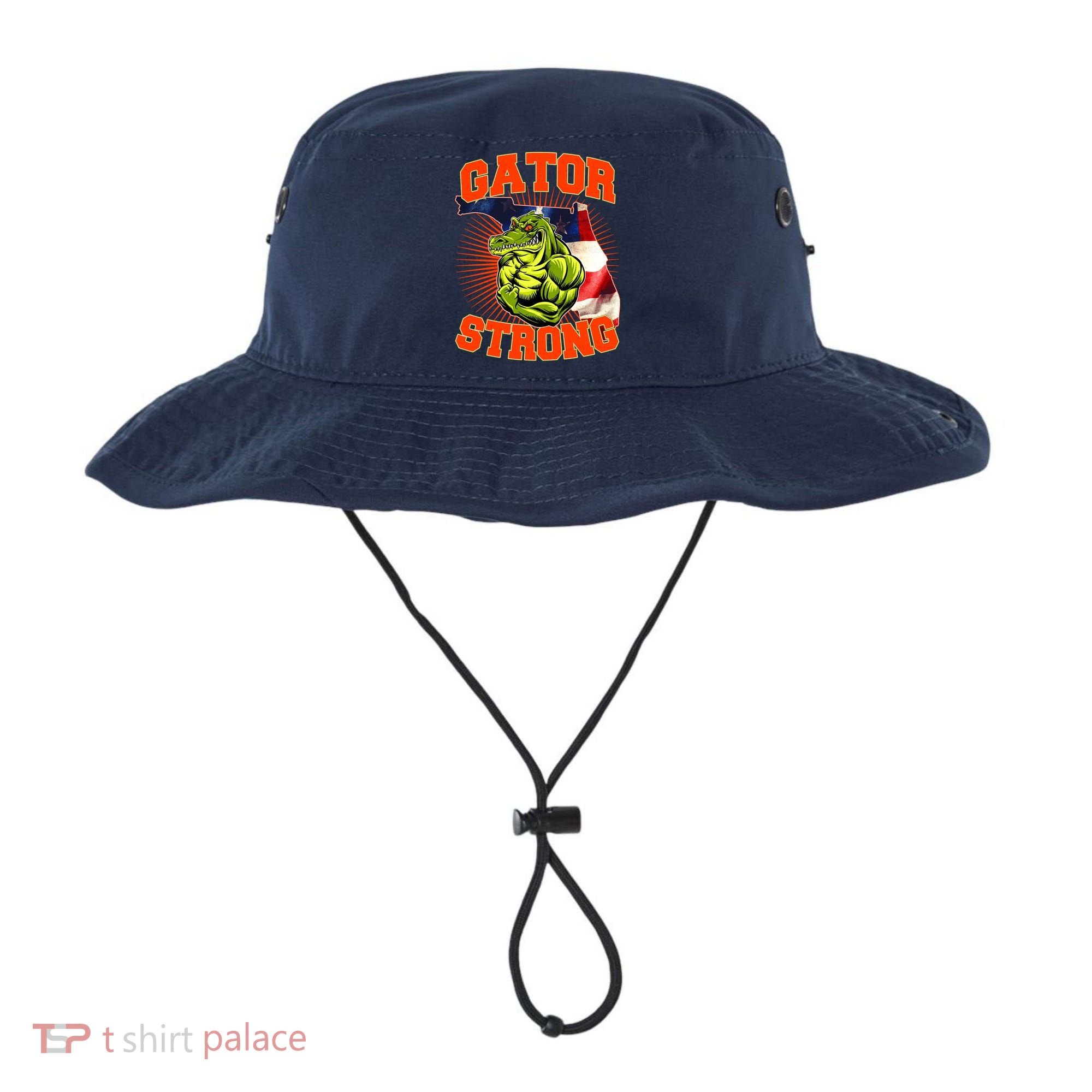 Florida State Gator Strong USA Flag Bucket Hat