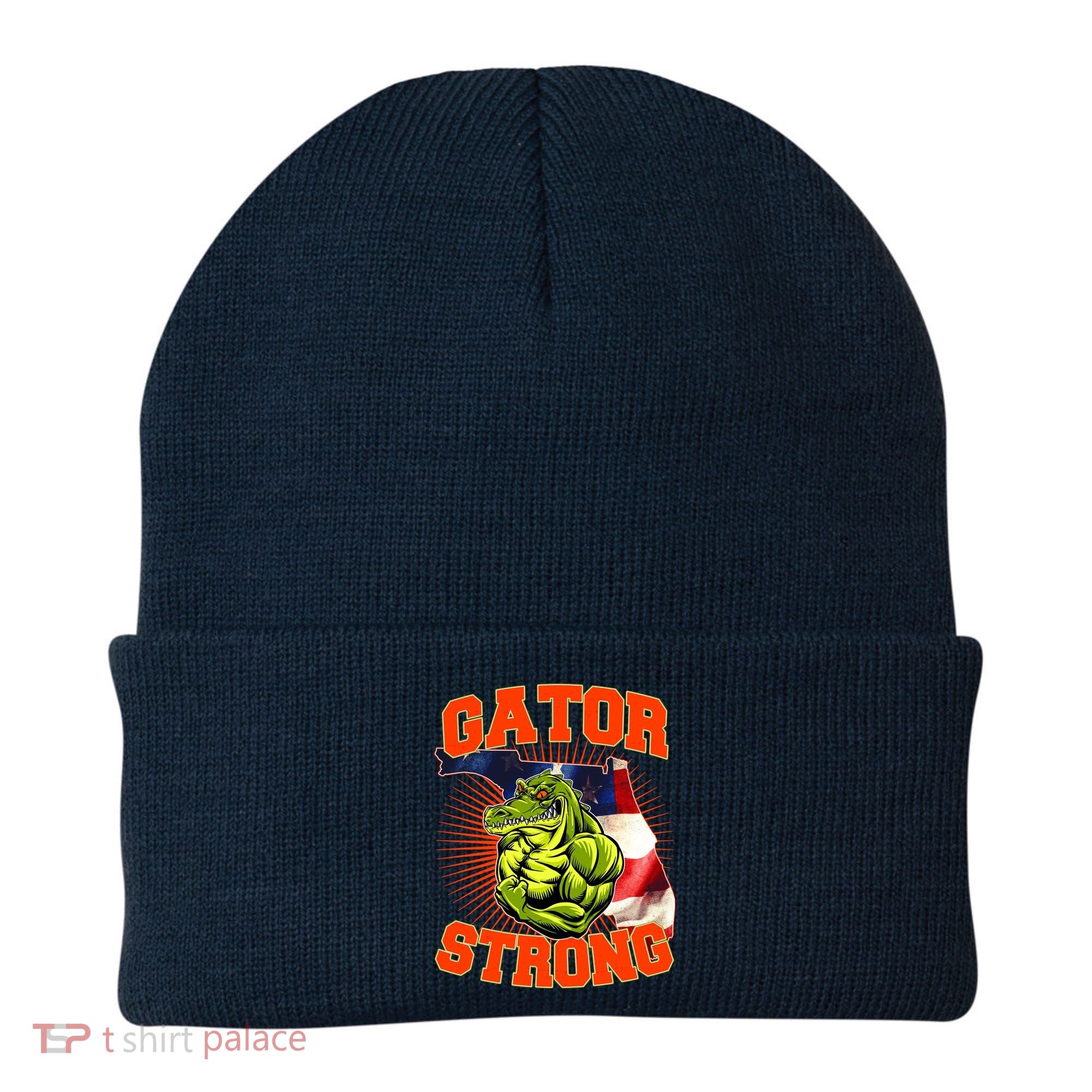Florida State Gator Strong USA Flag Beanie