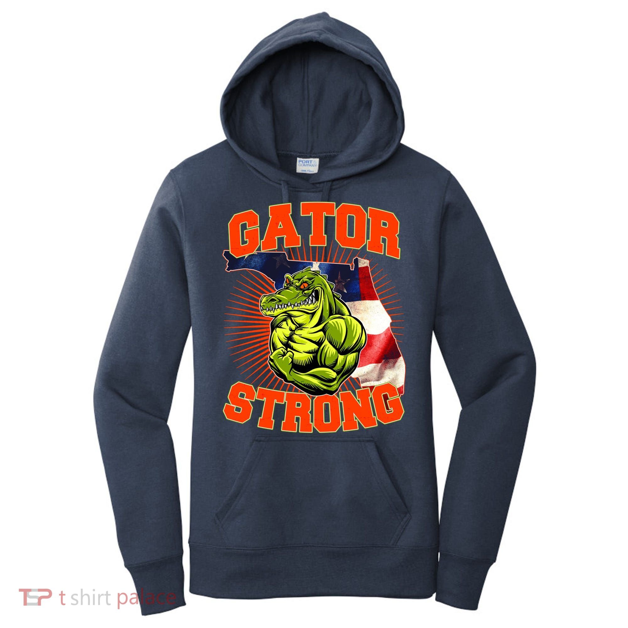 Florida State Gator Strong USA Flag Women's Hoodie