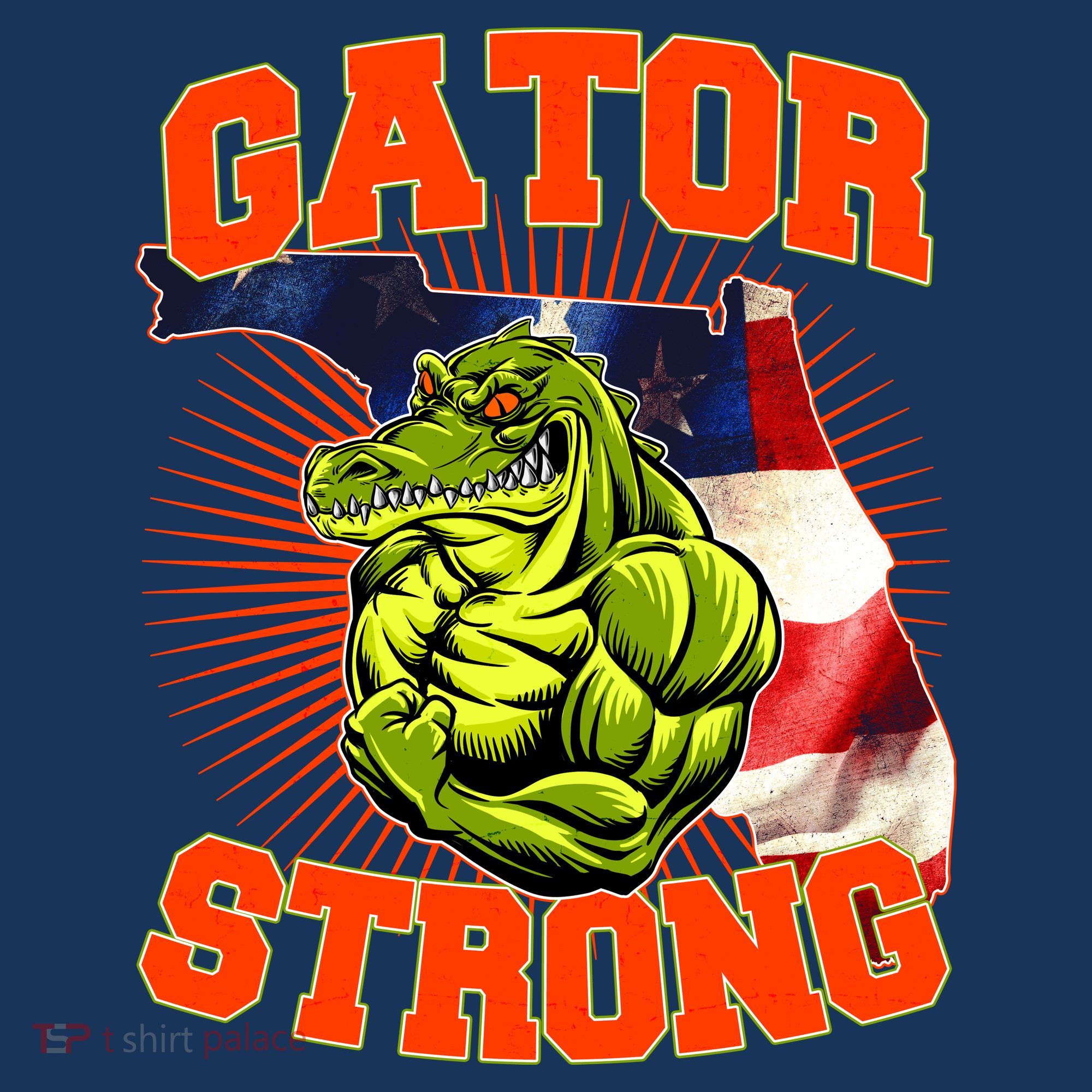 Florida State Gator Strong USA Flag Mousepad