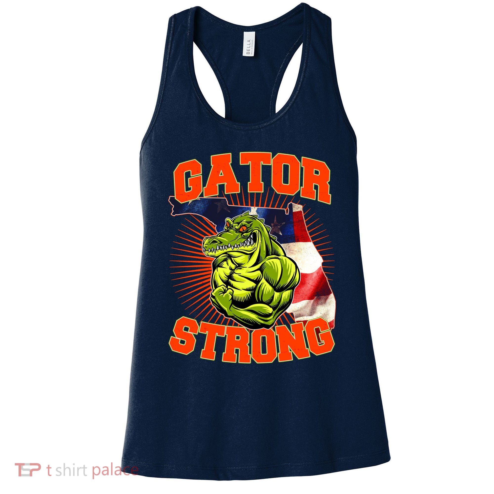 Florida State Gator Strong USA Flag Women's Tank Top