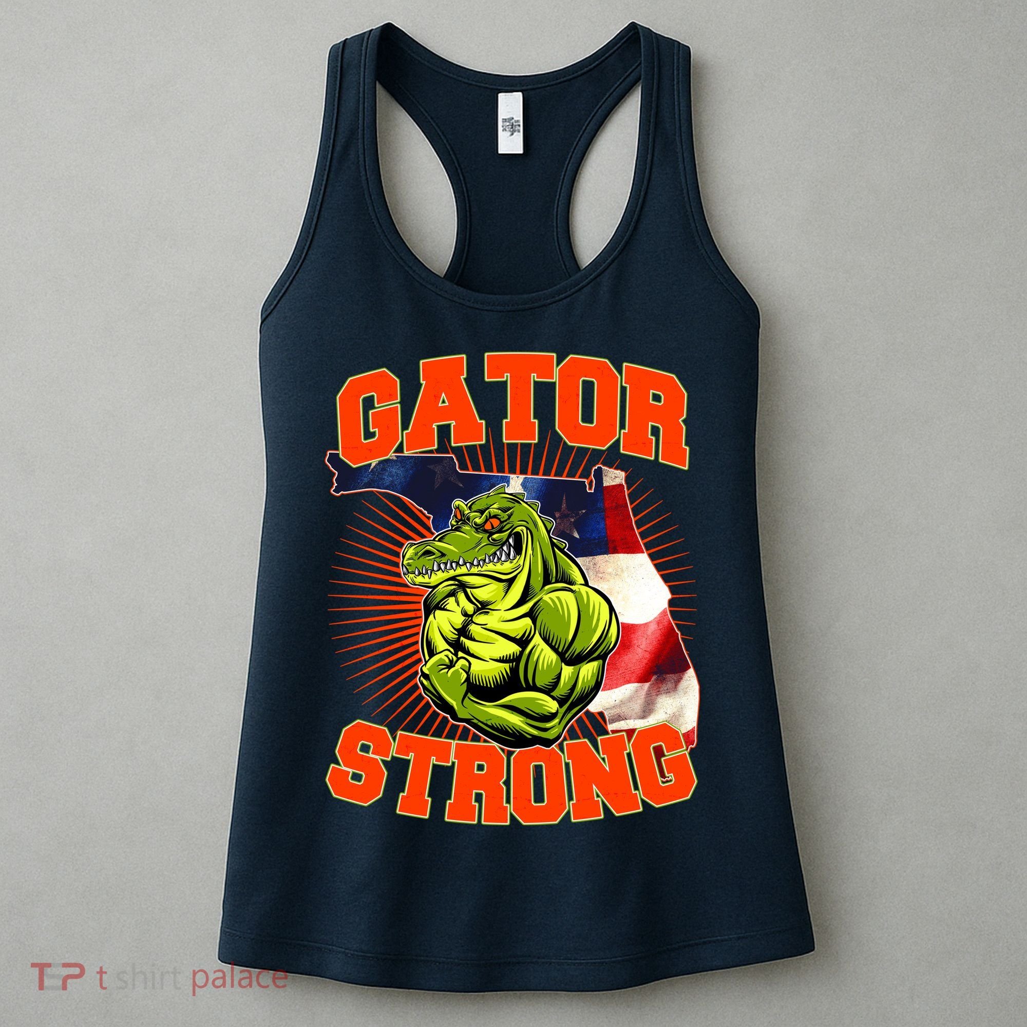Florida State Gator Strong USA Flag Women's Tank Top