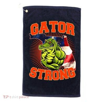Florida State Gator Strong USA Flag Golf Towel