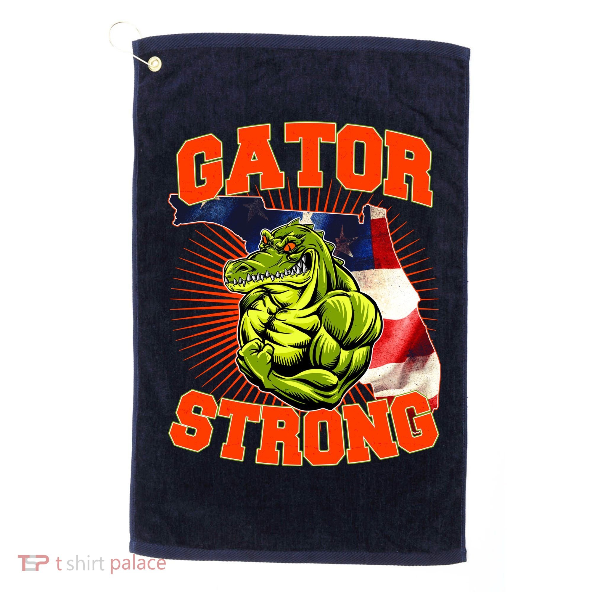 Florida State Gator Strong USA Flag Golf Towel