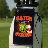 Florida State Gator Strong USA Flag Golf Towel thumb 2