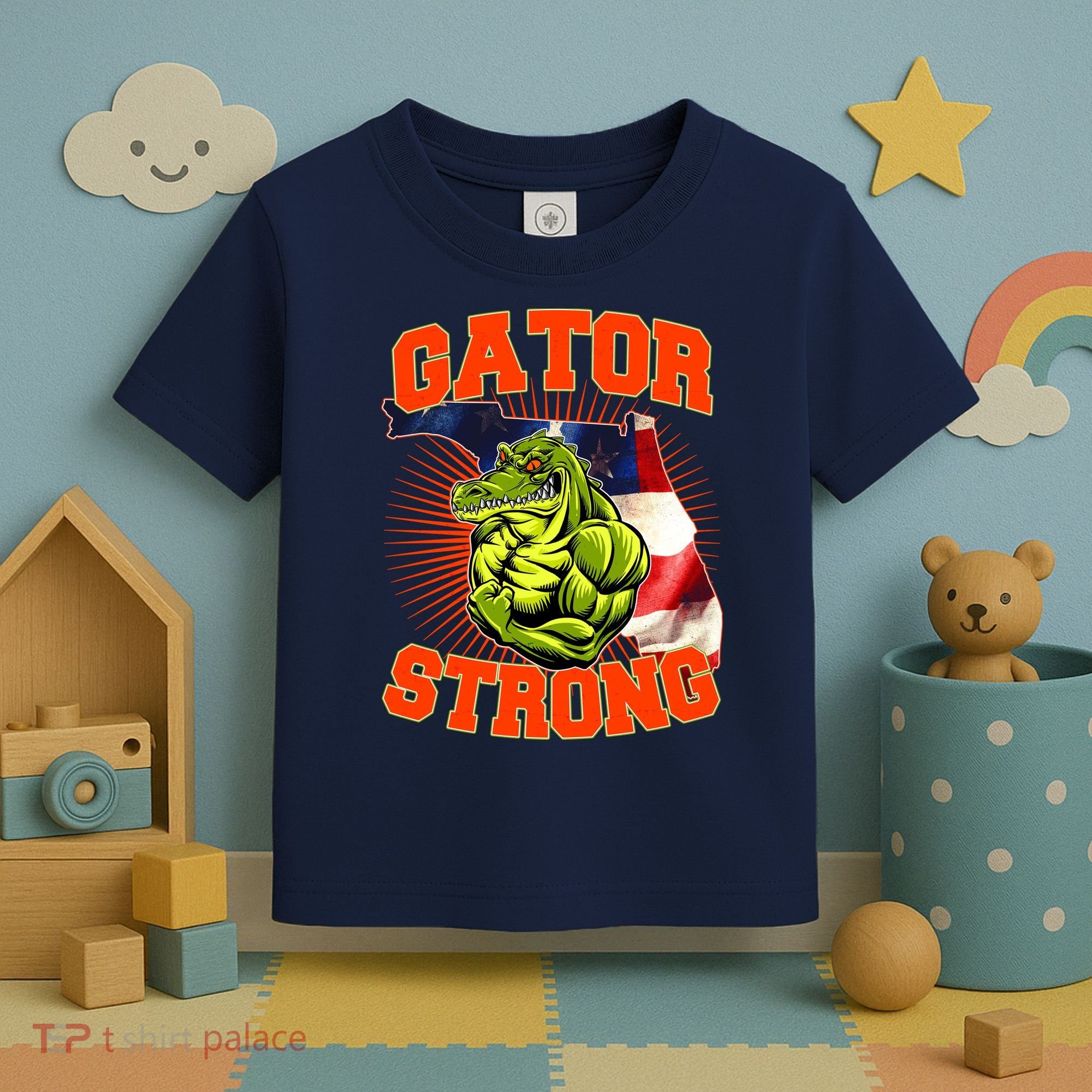 Florida State Gator Strong USA Flag Toddler T-Shirt