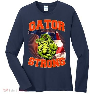 Florida State Gator Strong USA Flag Women's Long Sleeve Shirt