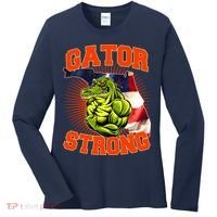 Florida State Gator Strong USA Flag Women's Long Sleeve Shirt thumb 0