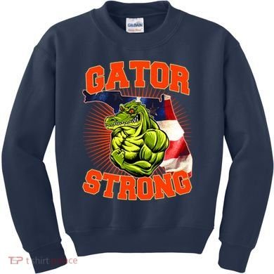 Florida State Gator Strong USA Flag Kids Sweatshirt