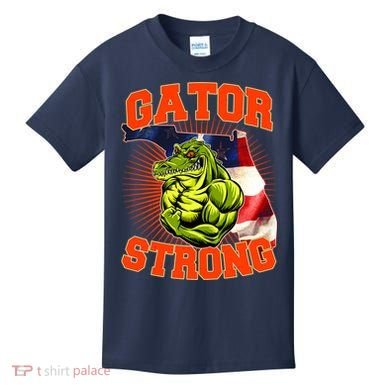 Florida State Gator Strong USA Flag Kids T-Shirt