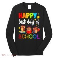 Funny School Gift Cute Owl Last Day Of School Teacher Long Sleeve Shirt thumb 0