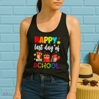 Funny School Gift Cute Owl Last Day Of School Teacher Women's Tank Top thumb 2