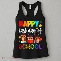 Funny School Gift Cute Owl Last Day Of School Teacher Women's Tank Top thumb 3