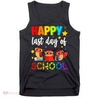 Funny School Gift Cute Owl Last Day Of School Teacher Tank Top thumb 0
