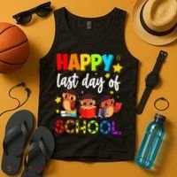 Funny School Gift Cute Owl Last Day Of School Teacher Tank Top thumb 4