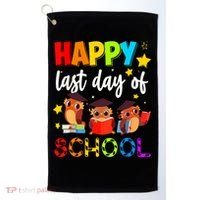 Funny School Gift Cute Owl Last Day Of School Teacher Golf Towel thumb 0