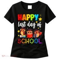 Funny School Gift Cute Owl Last Day Of School Teacher Women's T-Shirt thumb 0