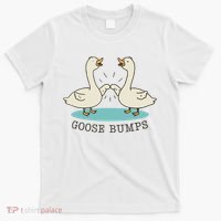Funny Silly Goose Bumps Pun Fist Bump Goose Farmcore T-Shirt thumb 0