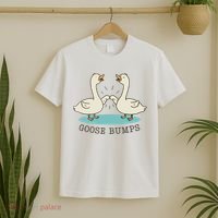 Funny Silly Goose Bumps Pun Fist Bump Goose Farmcore T-Shirt thumb 2