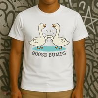 Funny Silly Goose Bumps Pun Fist Bump Goose Farmcore T-Shirt thumb 3