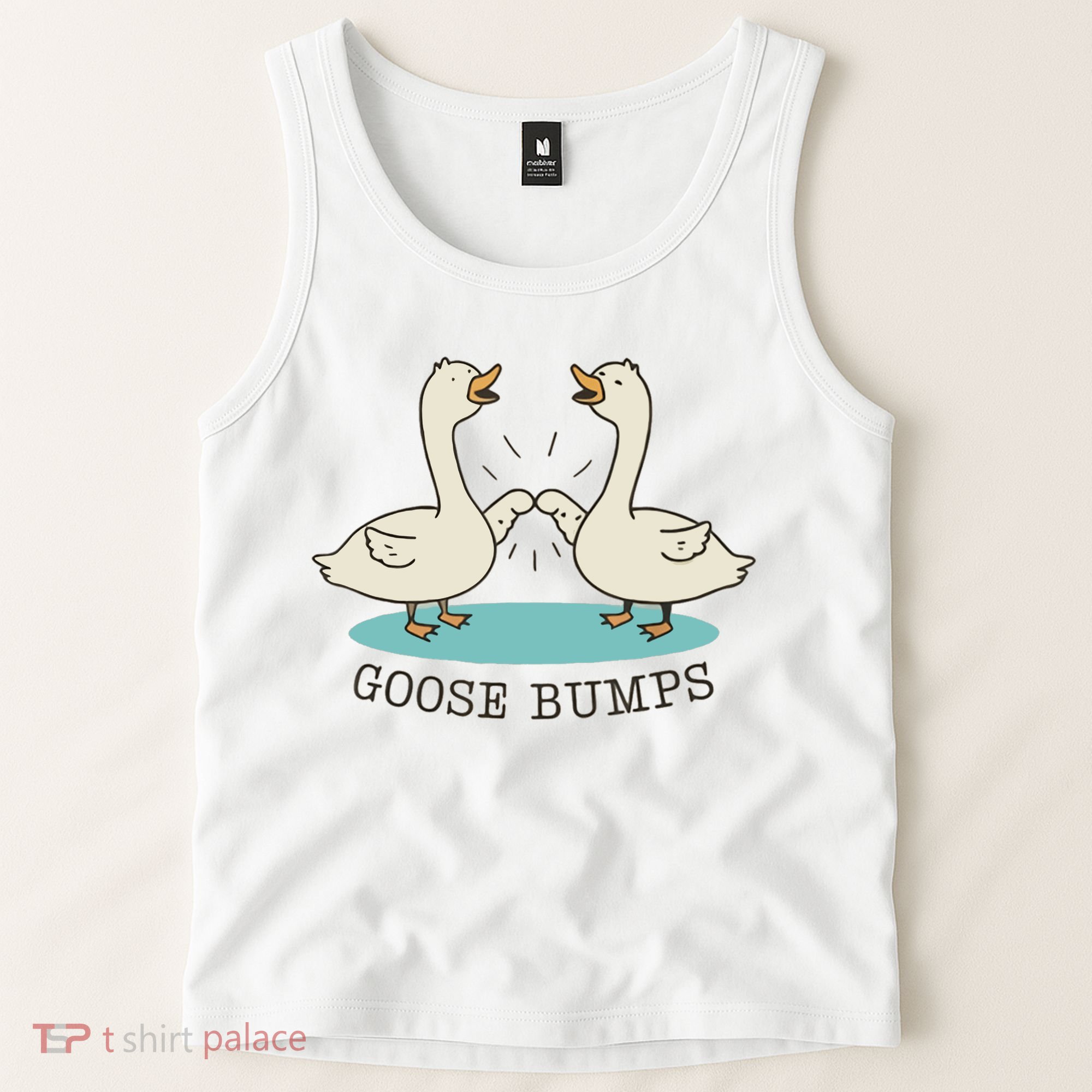 Funny Silly Goose Bumps Pun Fist Bump Goose Farmcore Tank Top