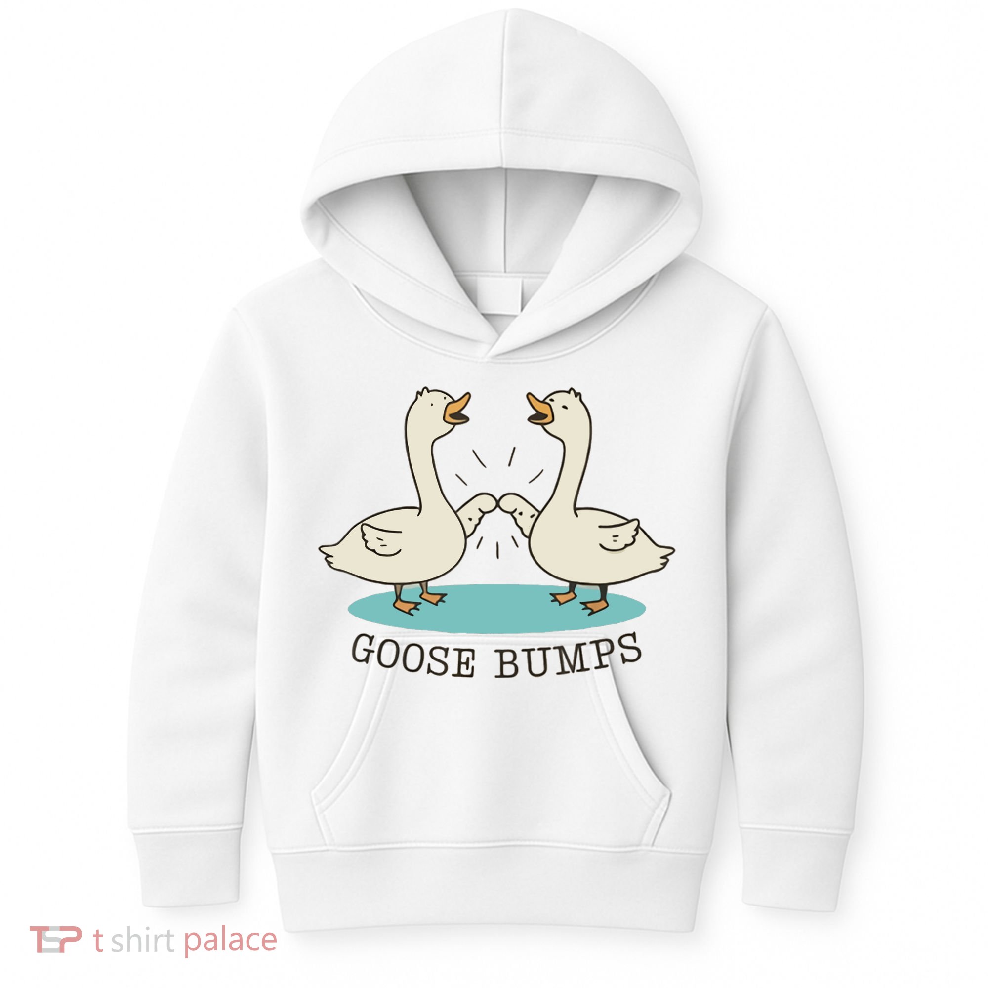 Funny Silly Goose Bumps Pun Fist Bump Goose Farmcore Kids Hoodie