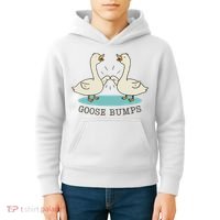 Funny Silly Goose Bumps Pun Fist Bump Goose Farmcore Kids Hoodie thumb 4