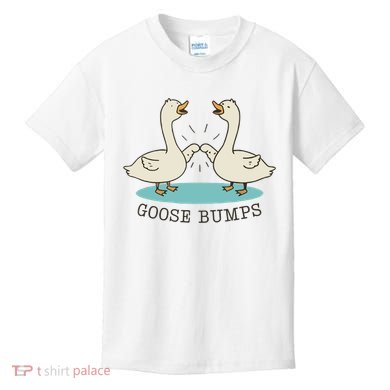 Funny Silly Goose Bumps Pun Fist Bump Goose Farmcore Kids T-Shirt
