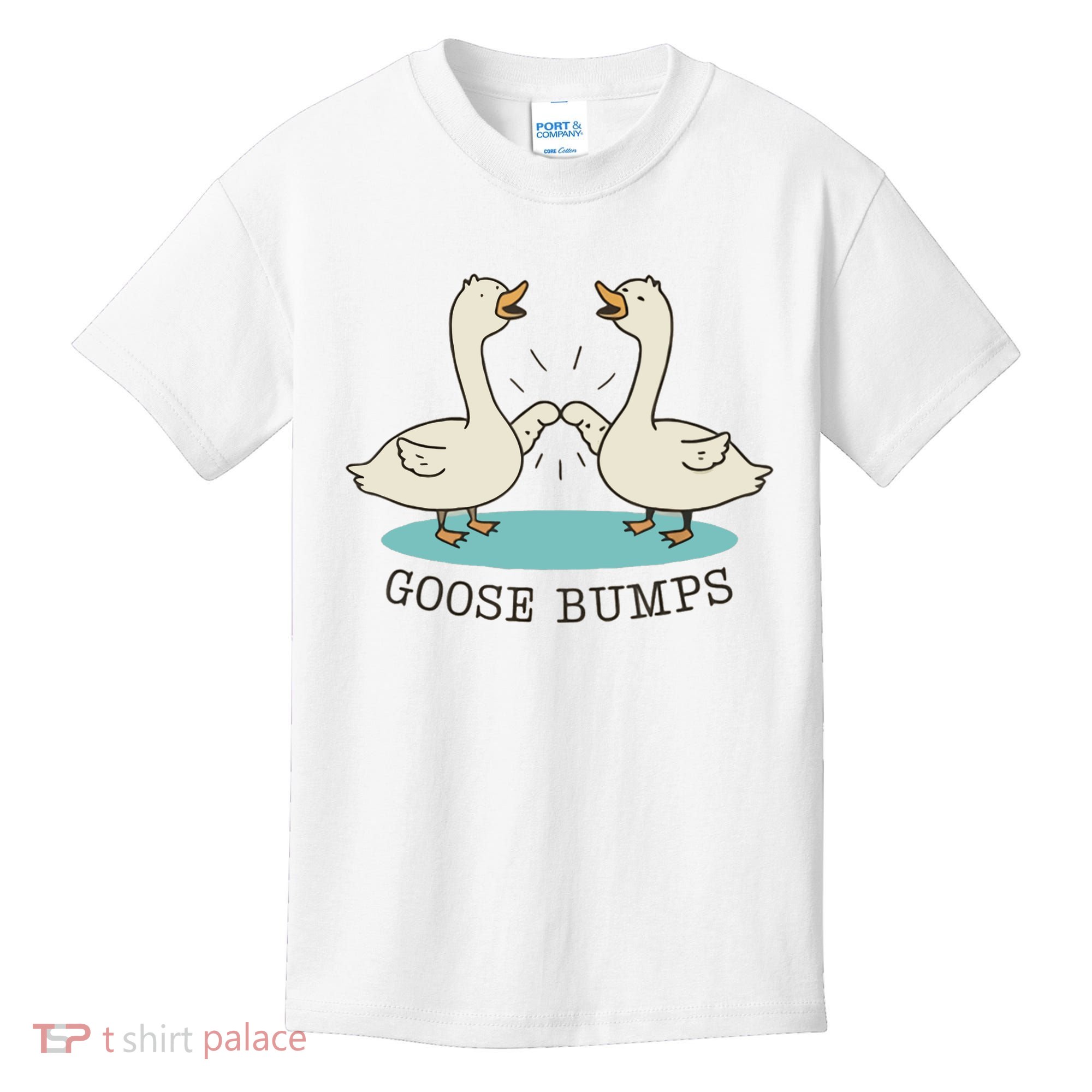 Funny Silly Goose Bumps Pun Fist Bump Goose Farmcore Kids T-Shirt