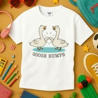 Funny Silly Goose Bumps Pun Fist Bump Goose Farmcore Kids T-Shirt thumb 3